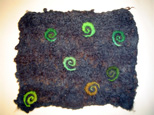 Felt Quilt - Green Spiral