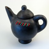 fairtrade beaded clay kettle