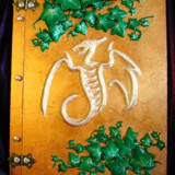 dragon ivy album  - polymer clay & acrylic