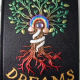tree of eyes book - polymer clay & acrylic