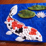 koi book - polymer clay & acrylic
