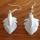 fat feather earrings